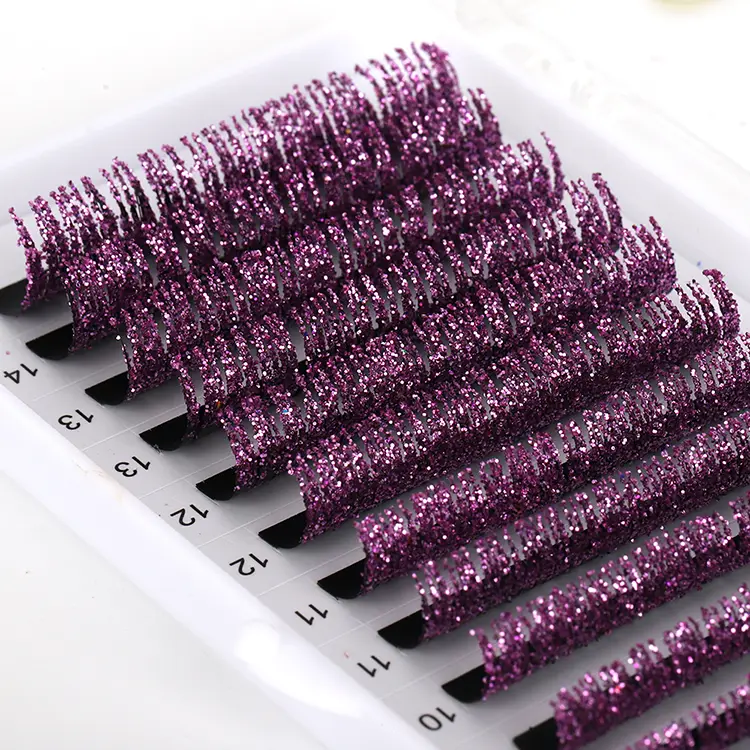 Lilla glitter ripsmete pikendus